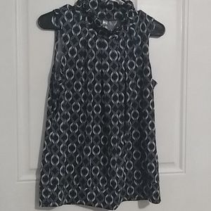 Perseption Tops - Mock Turtleneck sleeveless Blouse Perseption Tops - Mock Turtleneck sleeveless Blouse